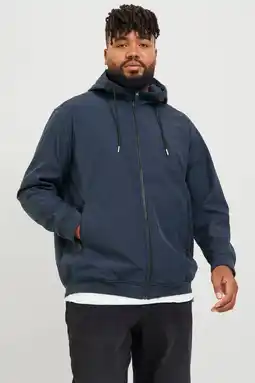 Wehkamp JACK & JONES PLUS SIZE softshell jas donkerblauw aanbieding
