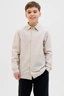 Wehkamp JACK & JONES JUNIOR overhemd beige aanbieding