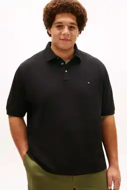 Wehkamp Tommy Hilfiger Big & Tall regular polo Plus Size zwart aanbieding