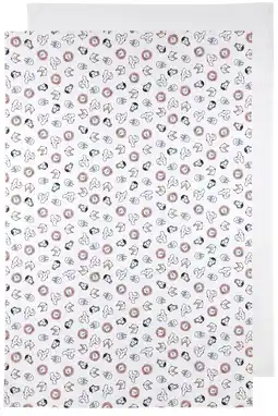 Wehkamp Meyco baby wieglaken Animal/Uni - 75x100c m wit/multi (set van 2) aanbieding