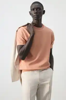 Wehkamp Mango Man regular T-shirt fijn gebreid aanbieding