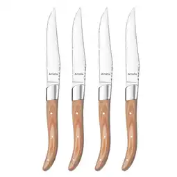 Wehkamp Amefa steakmes Royal Steak (set van 4) - naturel hout aanbieding