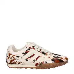 Wehkamp Nelson sneakers met ponyhair en koeienprint bruin/wit/zwart aanbieding