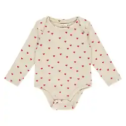 Wehkamp A Tiny Story romper met hartjesprint ecru/rood aanbieding