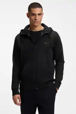 Wehkamp BOSS sweatvest Saggy met logo zwart aanbieding