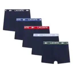 Wehkamp Lacoste boxershort - donkerblauw (set van 5) aanbieding