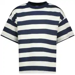 Wehkamp Vingino gestreepte T-shirt donkerblauw aanbieding