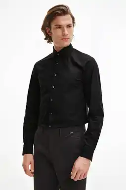 Wehkamp Calvin Klein slim fit overhemd black aanbieding