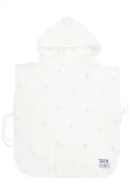 Wehkamp Meyco X Mrs. Keizer hydrofiele badponcho Ibiza wit/lila aanbieding