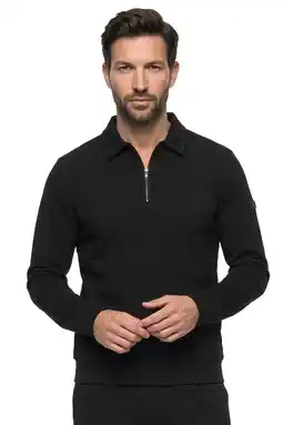 Wehkamp Malelions slim polo zwart aanbieding