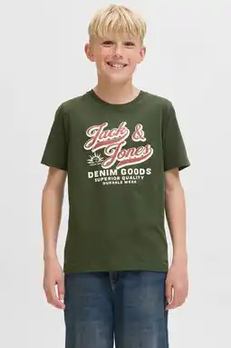 Wehkamp JACK & JONES JUNIOR T-shirt donkergroen aanbieding