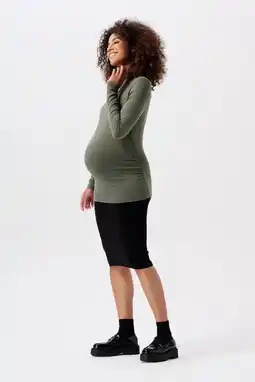 Wehkamp Noppies maternity ribgebreide zwangerschapsrok Ema zwart aanbieding