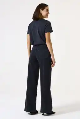 Wehkamp Garcia waist wide leg jeans black denim aanbieding