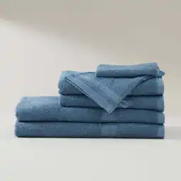 Wehkamp W handdoek basic blauw (100x50 cm) aanbieding