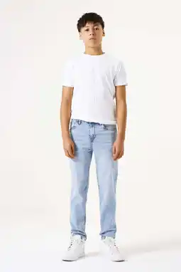 Wehkamp Garcia tapered jeans light blue denim aanbieding