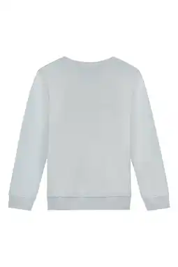 Wehkamp Malelions sweater met backprint grijsblauw aanbieding