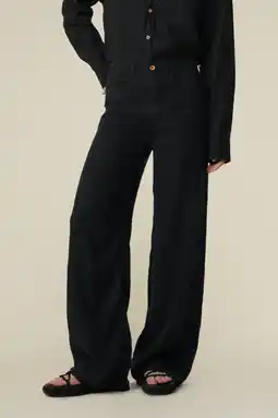 Wehkamp Lois wide leg jeans zwart aanbieding