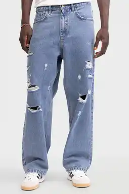 Wehkamp Redefined Rebel baggy jeans light blue denim aanbieding