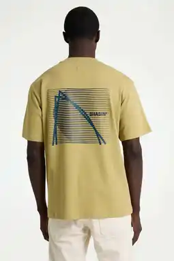 Wehkamp CHASIN' oversized T-shirt met backprint geel aanbieding