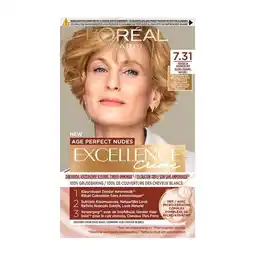Trekpleister L'Oréal Paris Age Perfect Nudes Excellence Crème 7.31 Natuurlijk Karamelblond Haarkleuring aanbieding