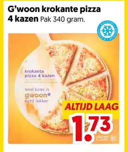 Dekamarkt G'woon krokante pizza 4 kazen aanbieding
