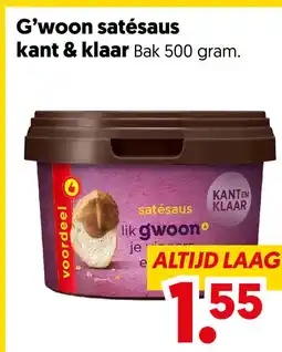 Dekamarkt G'woon satésaus kant & klaar aanbieding
