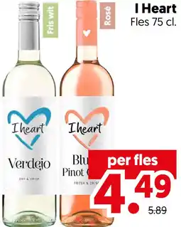 Dekamarkt I Heart Fles aanbieding