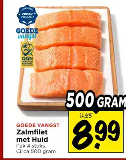 Vomar Voordeelmarkt GOEDE VANGST Zalmfilet met Huid aanbieding