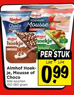 Vomar Voordeelmarkt Almhof Hoek- je, Mousse of Choco aanbieding