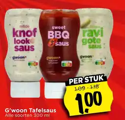 Vomar Voordeelmarkt G'woon Tafelsaus aanbieding
