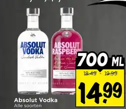 Vomar Voordeelmarkt Absolut Vodka aanbieding