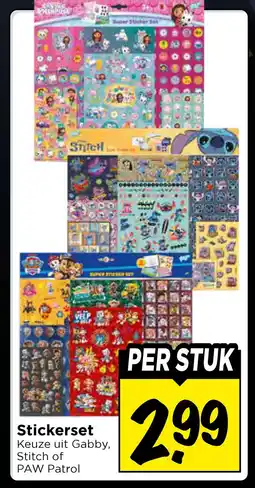 Vomar Voordeelmarkt Stickerset aanbieding