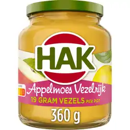 Jumbo HAK Appelmoes Vezelrijk 360g aanbieding
