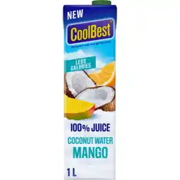 Jumbo CoolBest 100% Juice Coconut Water Mango 1 L aanbieding