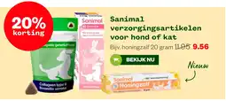 Welkoop Sanimal verzorgingsartikelen voor hond of kat aanbieding