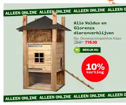 Welkoop Alle Voldux en Glorenza dierenverblijven aanbieding