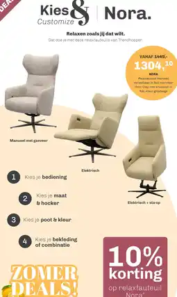 Trendhopper Relaxfauteuil Nora elektrisch verstelbaar aanbieding