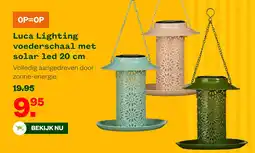 Welkoop Luca Lighting voederschaal met solar led 20 cm aanbieding