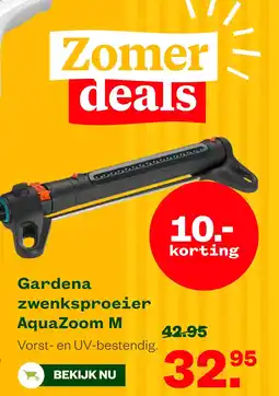 Welkoop Gardena zwenksproeier AquaZoom M aanbieding