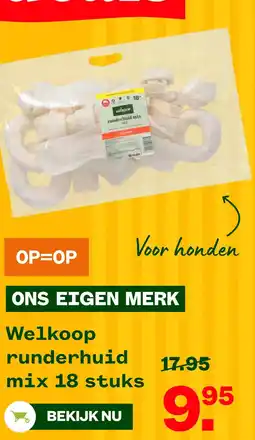 Welkoop Welkoop runderhuid mix 18 stuks aanbieding