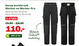 Welkoop Havep werkbroek Worker en Worker Pro aanbieding