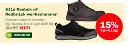 Welkoop Alle Reebok of Redbrick werkschoenen aanbieding
