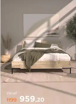 TotaalBED Bed Hull | houten hoofdbord | 140 x 200 cm | Hoekpoten aanbieding