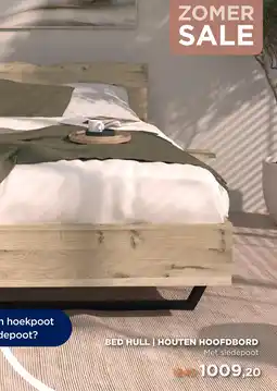 TotaalBED Bed Hull | houten hoofdbord | 140 x 200 cm | Slede poten aanbieding
