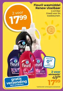 Trekpleister Fleuril wasmiddel Renew vloeibaar aanbieding