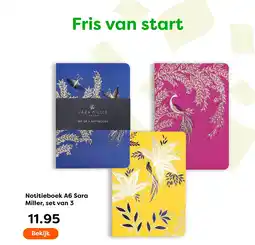 The Read Shop Notitieboek A6 sara miller set van 3 aanbieding