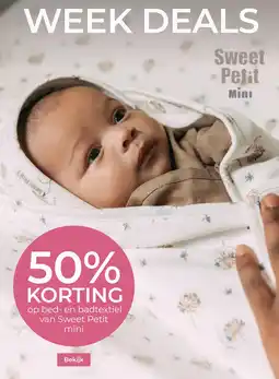 Prenatal op bed- en badtextielvan Sweet Petit mini aanbieding