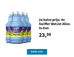 Plein.nl 2e halve prijs: 4x Swiffer WetJet Alles-In-Een aanbieding
