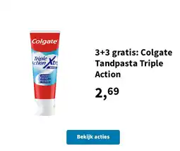 Plein.nl 3+3 gratis: Colgate Tandpasta Triple Action aanbieding