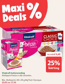 Maxi Zoo Vitakraft kattenvoeding aanbieding